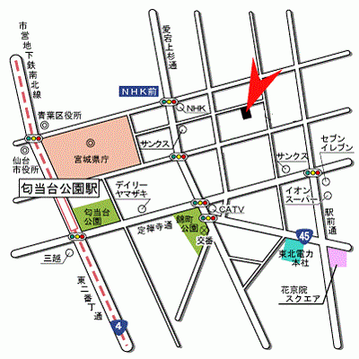 ピースフル錦町2階の地図画像