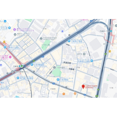 六本木デュープレックスタワー　ジュニアスイートDタイプの地図画像