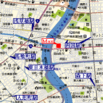 マンスリーリブマックス総武線両国ステーションフロント□『禁煙ルーム・1R・駅3分』【独立洗面】≪スタンダードシリーズ≫の地図画像