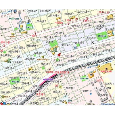 トラスト三宮東8【全室角部屋♪　春日野道駅徒歩3分！！】の地図画像