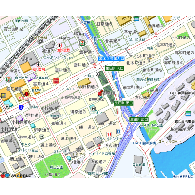 トラスト三宮19【東横インのすぐ隣♪築浅物件！】の地図画像