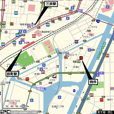 マンスリーリブマックス田町芝浦シティ◎『禁煙ルーム』【浴室乾燥付】≪スタンダードシリーズ≫の地図画像
