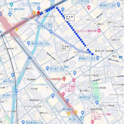 モントーレ天神　Bの地図画像