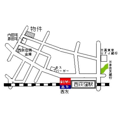 リベストマンスリー西荻窪３【無料Wifi・振分2DK】の地図画像