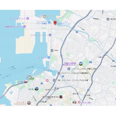 高層階のお部屋：オーシャンビューの開放感のある3LDKのお部屋の地図画像