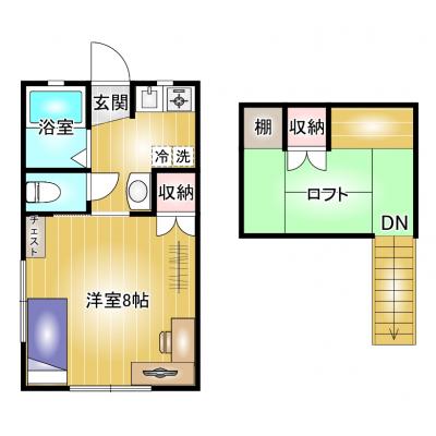 コスパだけじゃない“快適さ重視”マンスリータウン【陽当り良好】【角部屋】【ロフト付き】筑縄町C1-６の地図画像