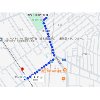 東都マンスリー　ホワイエ国分寺B棟の地図画像