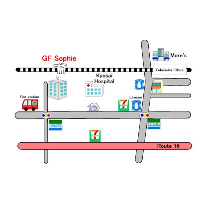 神田屋マンスリー／駅徒歩10分！家具家電生活用品付き／GFソフィ／長期割引ありの地図画像