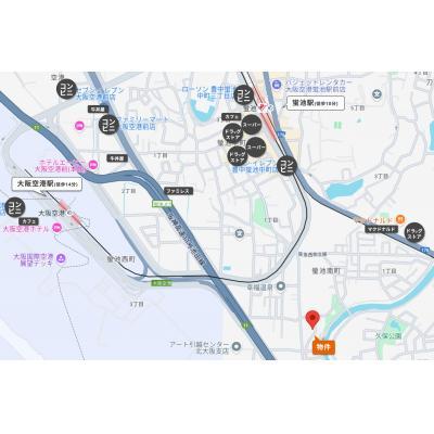 シェアラウンジ付きマンスリー！【梅田から直通15分】蛍池駅から徒歩圏内［goodroom residence 大阪豊中］（312）の地図画像