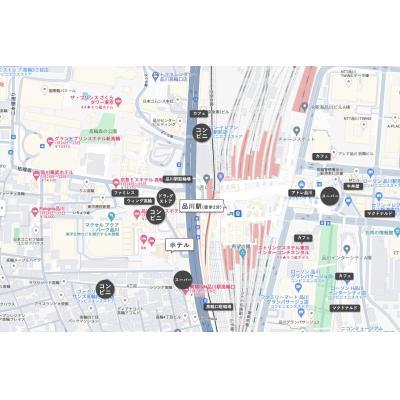 【品川周辺勤務・出張の多い方にも◎】品川駅から徒歩2分！品川プリンスホテル［シングル(禁煙) （１３）］の地図画像