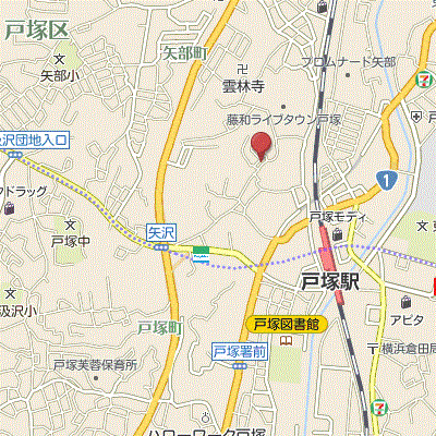 マンスリーリブマックス戸塚シャテーニュⅡ★『禁煙ルーム』【1名入居限定】≪スマートシリーズ≫の地図画像