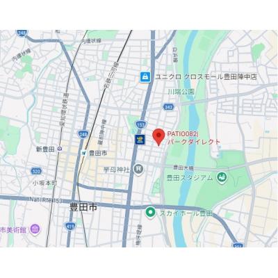 🚉名鉄三河線「豊田市駅」 徒歩9分✨Wi-Fi無料📶 2Kゆったり空間＋家具家電完備🏠💖の地図画像