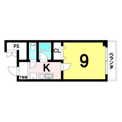 【岐阜県岐阜市/岐阜駅徒歩約3分/バストイレ別/洋室9帖/オートロック/エレベーター/自転車駐輪可能】イーストフジ 502号室の地図画像