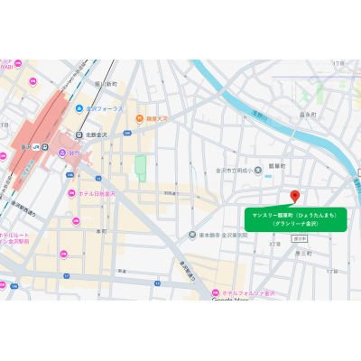 マンスリーひょうたん町【金沢駅近くで安心・快適ステイ。オートロック＆Wi-Fi完備の清潔マンスリー】の地図画像