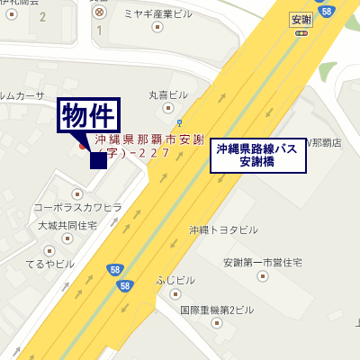 マンスリーリブマックス那覇おもろまち北ベルアージュ☆【ペット・駐車場有・NET対応】≪エクセレントシリーズ≫の地図画像