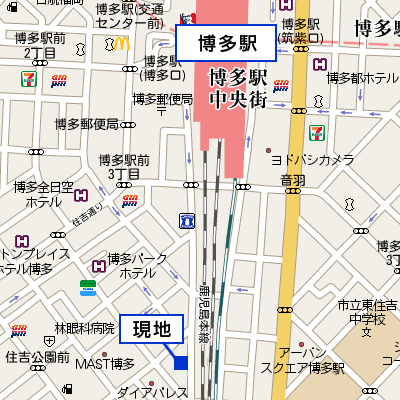 マンスリーリブマックス博多駅前スカイコート□【ペット・NET対応】≪エクセレントシリーズ≫の地図画像