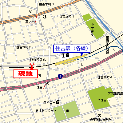 マンスリーリブマックス住吉本町※【ペット・快速停車駅2分・NET対応】≪スタンダードシリーズ≫の地図画像