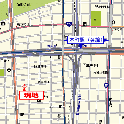 グッドステイ大阪本町フィオレ△『ペット・全室角部屋・25平米』【ハイクラス・光NET対応・洗浄機能付便座】の地図画像