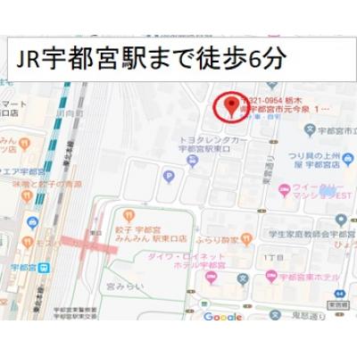 エスポワールハイツHIタイプ　ベーシック&リーズナブル！JR宇都宮駅東口徒歩５分！の地図画像