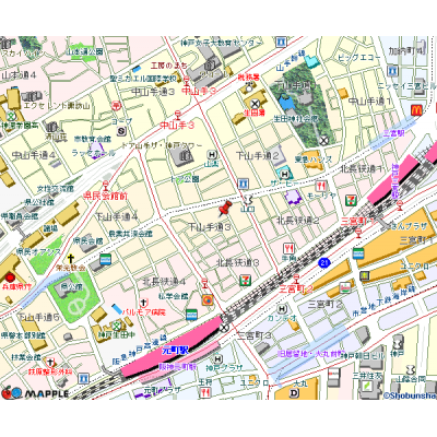 トラスト三宮4【隣はawj カフェ♪最上階・角部屋！】の地図画像