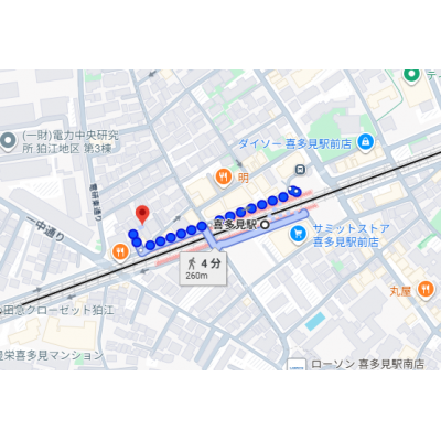 東都マンスリー　メゾン・ド・リブル　【Wifi無料！喜多見駅徒歩3分！】の地図画像