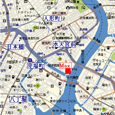 マンスリーリブマックス日本橋箱崎町☆『禁煙ルーム・駅3分』【セパレート】≪スタンダードシリーズ≫の地図画像