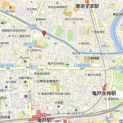 マンスリーリブマックス亀戸クレヴィスタⅡ☆『禁煙ルーム・25平米』【Wi-Fi無制限・独立洗面・浴室乾燥付】≪プレミアムシリーズ≫の地図画像