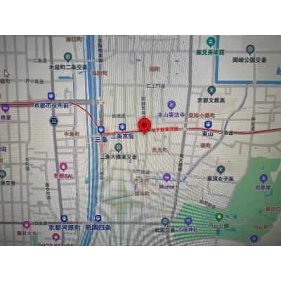 京都祇園四条、駅近マンション ネット無料　設備充実の地図画像