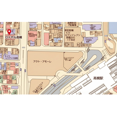 三島のマンスリー　高槻駅前①　Aタイプ　オートロックの地図画像