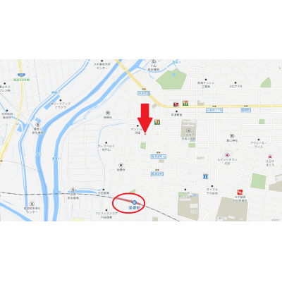 ＡＣＯ高津波町Ⅱ　⭐角部屋⭐　※90日以上でご利用が可能となります。の地図画像