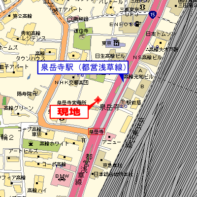 グッドステイ高輪・泉岳寺◎『禁煙ルーム・29平米・駅1分・1名入居限定・独立洗面』【ベーシック】の地図画像