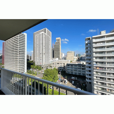 【田町3分】複数路線利用可・造作デスク＆10階眺望丨田町サンハイツ都心に暮らすミニマム1Rプラン(2)の地図画像