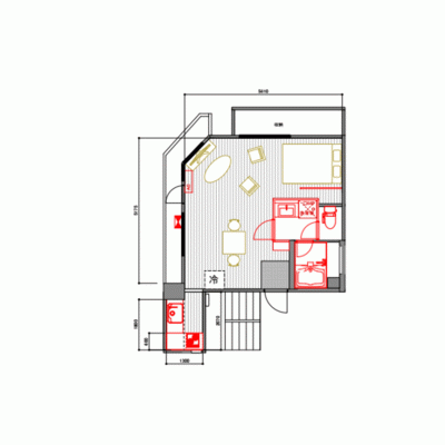【東日本橋1分】無垢床・ネット無料/出張に丨ダイヤモンドレジデンス東日本橋開放感あふれる！東日本橋1Rプラン(3)の地図画像