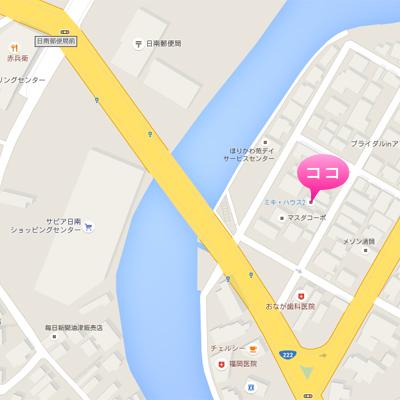 ニトリサピア日南店まですぐ！♦ミキハウスⅡ 4 ♦の地図画像