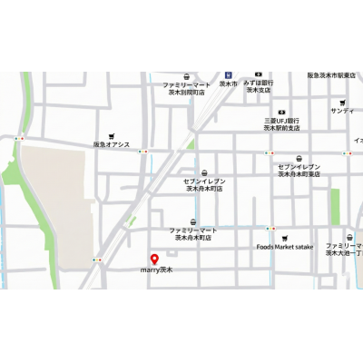 三島のマンスリー　阪急茨木　Aタイプの地図画像