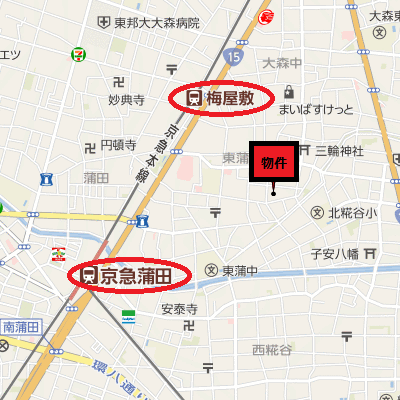 マンスリーリブマックス京急蒲田第7レジデンス☆『禁煙ルーム』【浴室乾燥付】≪スタンダードシリーズ≫の地図画像