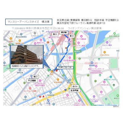 マンスリーアーバンステイズ　横浜東の地図画像