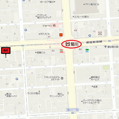 グッドステイ菊川プレスタイル●『禁煙ルーム・1名入居限定・独立洗面・浴室乾燥付』【ハイクラス】の地図画像