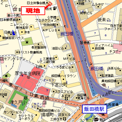 マンスリーリブマックス飯田橋◎『禁煙ルーム』【浴室乾燥付】≪スタンダードシリーズ≫の地図画像