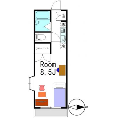 グランマンスリー高崎江木町R305【ＪＲ高崎駅徒歩１２分の好立地♪】【Ｗｉ-Ｆｉ無料】【別途敷地内駐車場利用可能】の地図画像