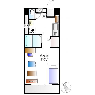 🍀グランマンスリー水戸宮町ⅢR305📍水戸駅北口徒歩約8分！🛜ネット無料RC造マンション！敷地内駐車場あり(台数限定・別料金)バストイレ別(注)線路沿いの物件なので多少電車の通行音はします📢の地図画像