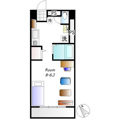 グランマンスリー水戸宮町ⅢR308【水戸駅北口徒歩約8分！ネット無料！RC造マンション！敷地内駐車場あり（台数限定、別料金）バストイレ別！★（注）線路沿いの物件なので多少電車の通行音はします。】の地図画像