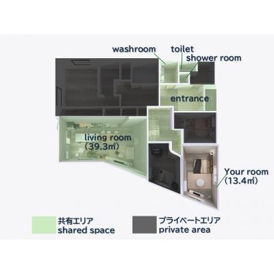 コタツ🍊21畳LDK🍳富士山眺望🗻家具家電📺WiFi📶駐車場🚙ReFa🚿シェアスペース👫の地図画像