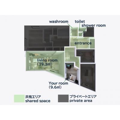 ゲーム部屋🎮家具家電📺WiFi📶駐車場🚙21畳LDK🍳富士山眺望🗻ReFa🚿シェアスペース👫の地図画像