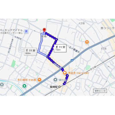 東都マンスリーサニーハイツA【WiFi無料！柴崎駅徒歩8分！】の地図画像