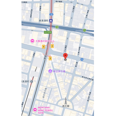 マンスリー通天閣　　※出張・観光に最適。通天閣エリアの便利なマンスリー※の地図画像