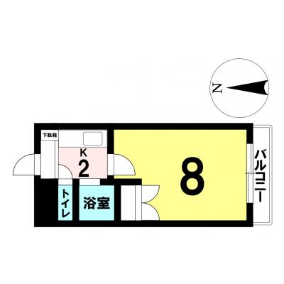  【名古屋市西区/庄内通駅/バストイレ別/洋室8帖】セントラルハイツ香呑 ファミマンの地図画像