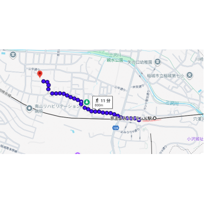 東都マンスリー　ドミールワダ【WiFi無料！京王よみうりランド駅徒歩10分！】の地図画像