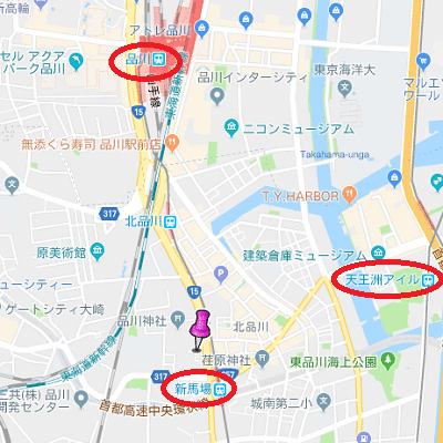 マンスリーリブマックス品川・京急新馬場ステーションフロント※『禁煙ルーム・25平米・駅2分』【1名入居限定・独立洗面】≪スタンダードシリーズ≫の地図画像