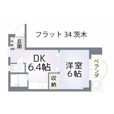 フラット34茨木【ペット1匹飼育可！敷地内駐車場、無料インターネットあり！】の地図画像